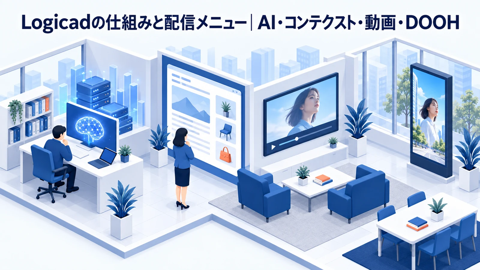 Logicadの仕組みと配信メニュー｜AI・コンテクスト・動画・DOOHを整理したImage 2.0図解
