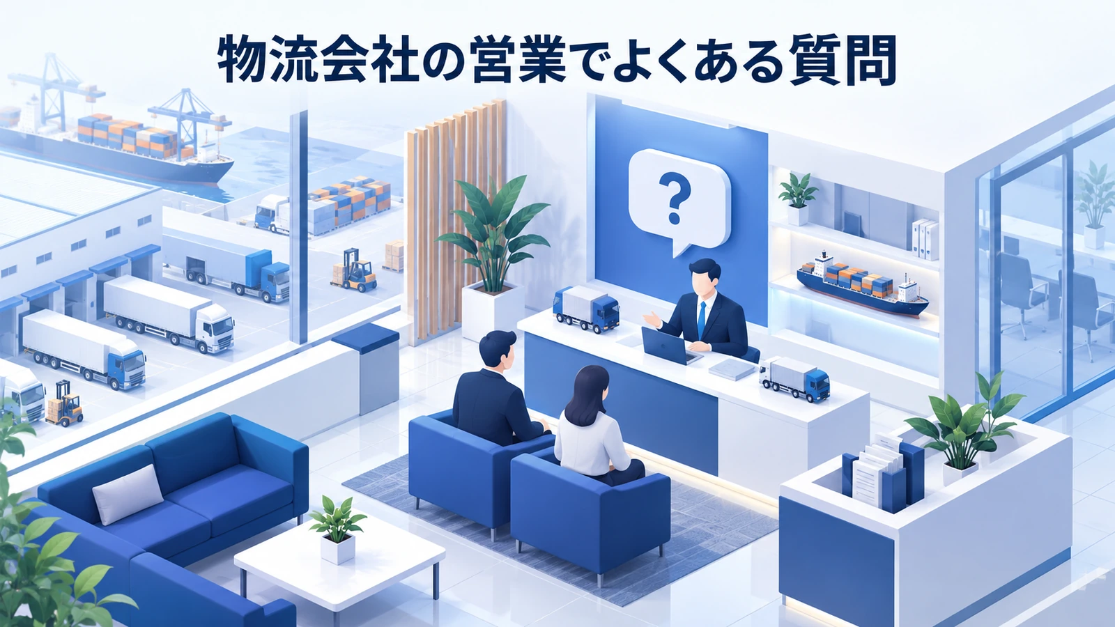 「物流会社の営業でよくある質問」の要点を整理したImage 2.0図解