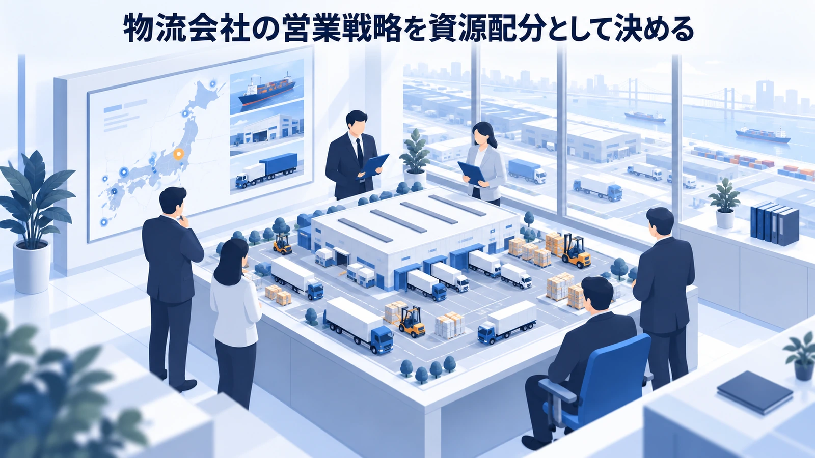 「物流会社の営業戦略を資源配分として決める」の要点を整理したImage 2.0図解