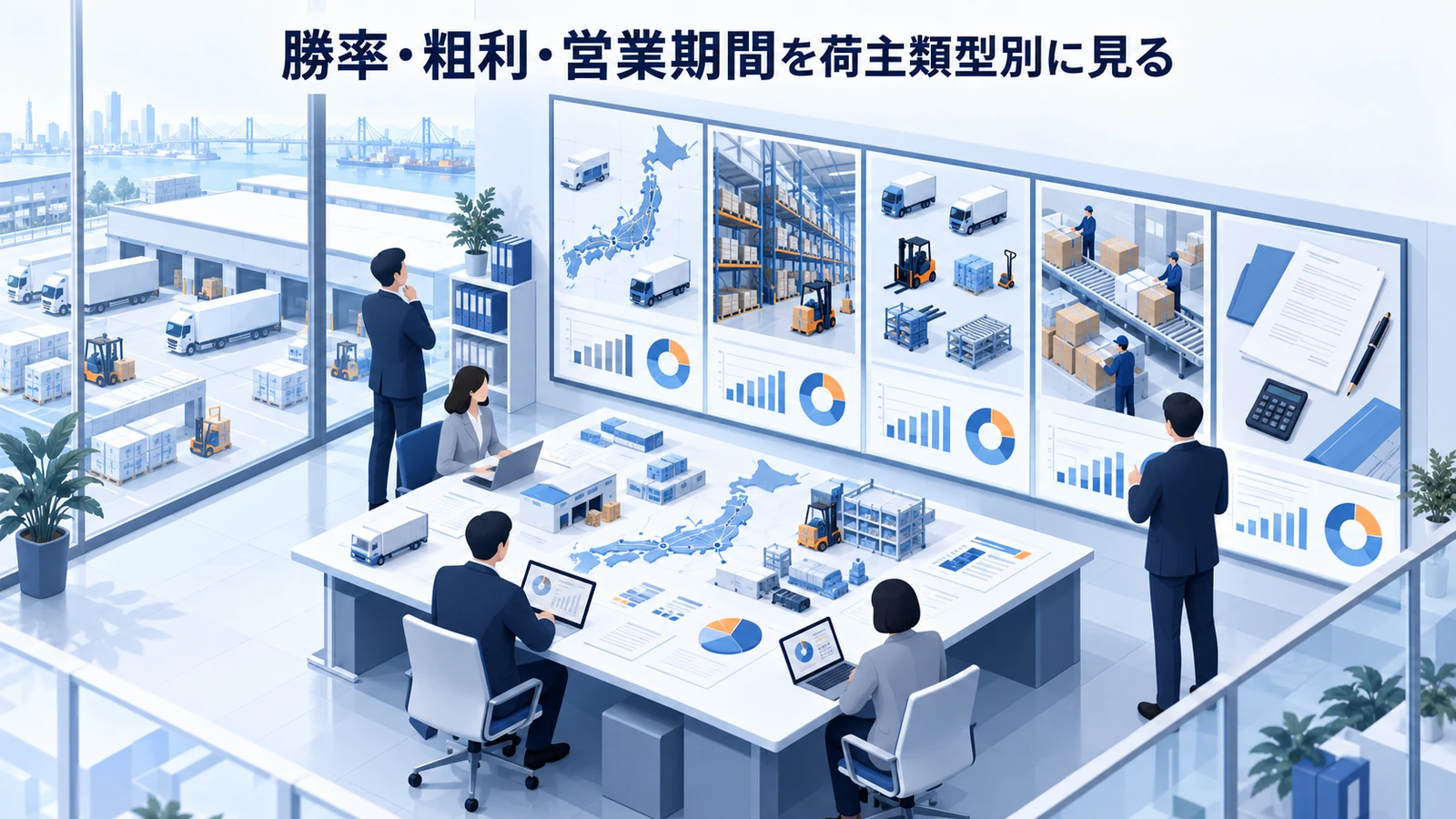 「勝率・粗利・営業期間を荷主類型別に見る」の要点を整理したImage 2.0図解