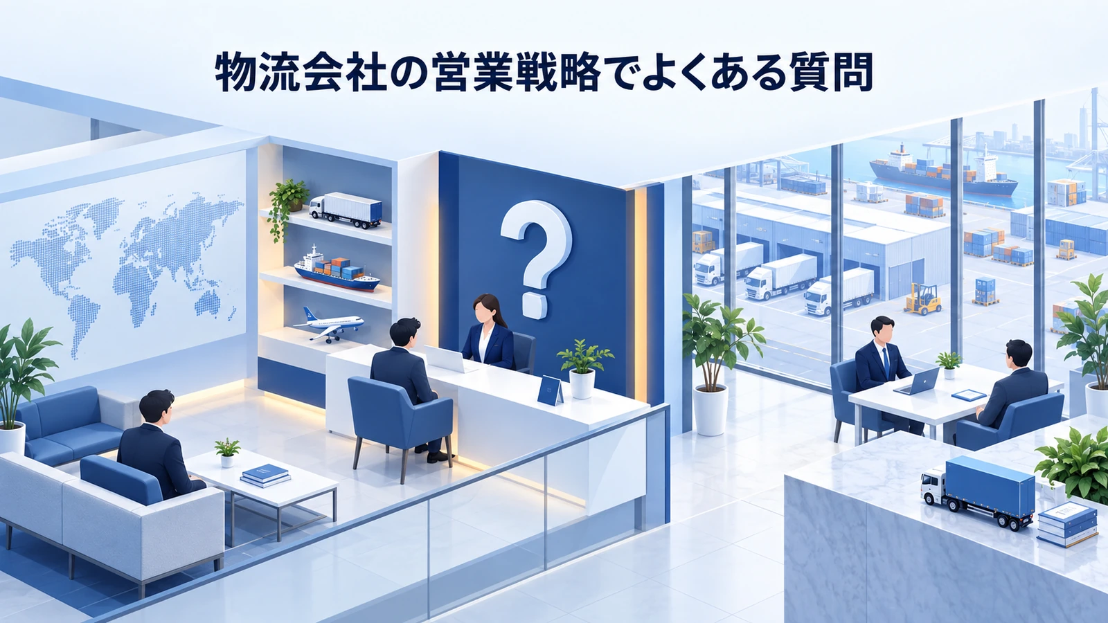 「物流会社の営業戦略でよくある質問」の要点を整理したImage 2.0図解