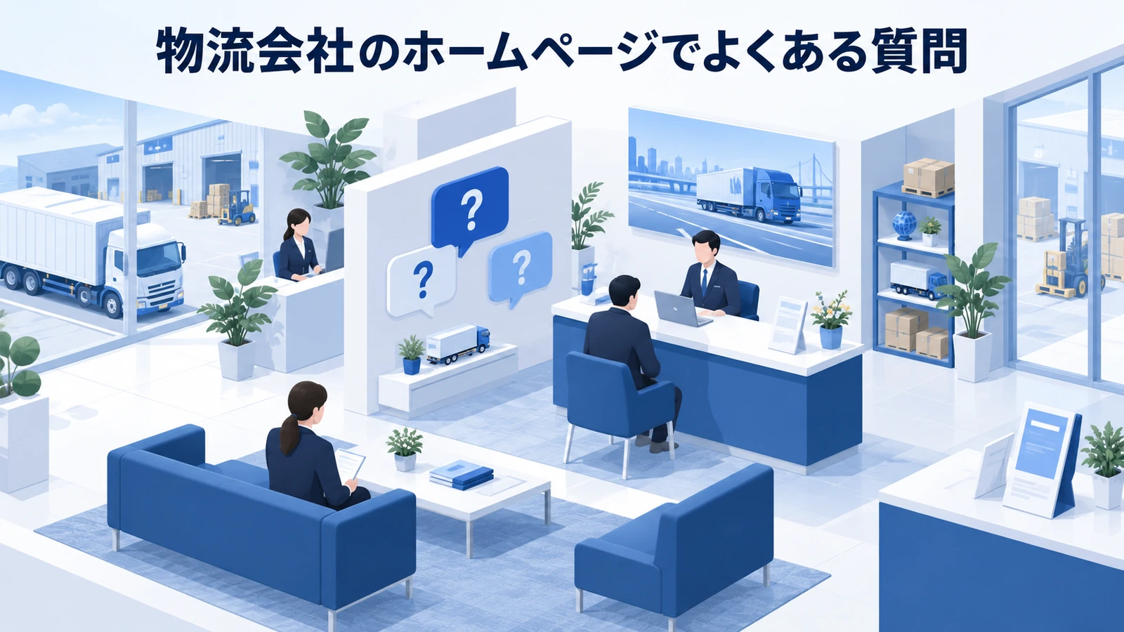 「物流会社のホームページでよくある質問」の要点を整理したImage 2.0図解