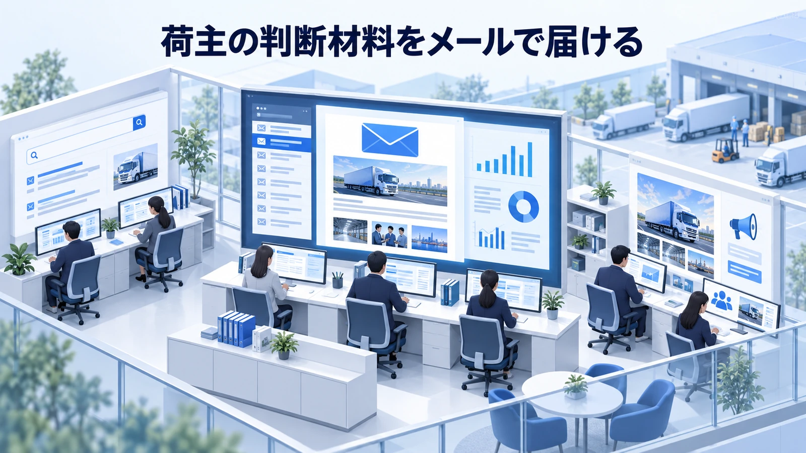 「荷主の判断材料をメールで届ける」の要点を整理したImage 2.0図解