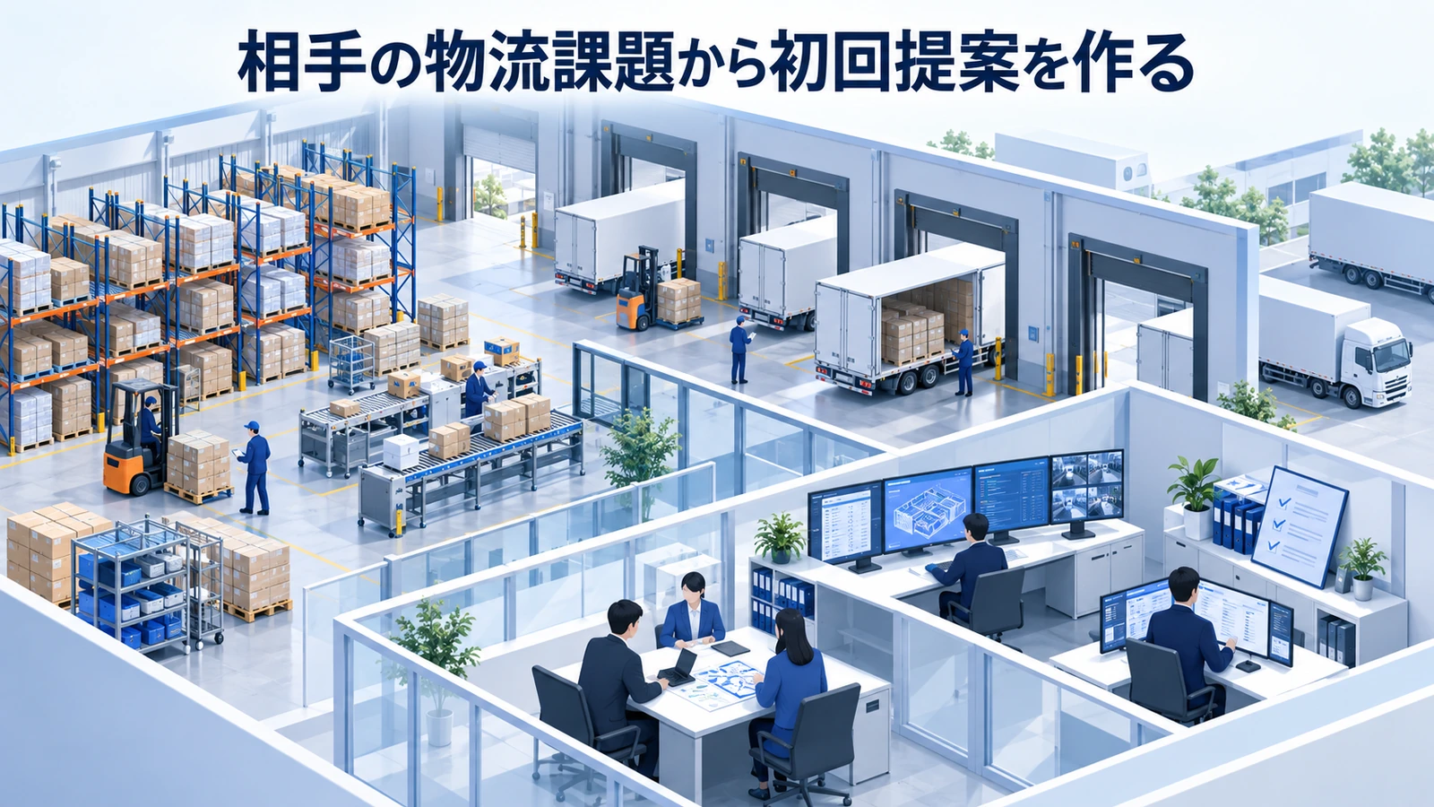 「相手の物流課題から初回提案を作る」の要点を整理したImage 2.0図解
