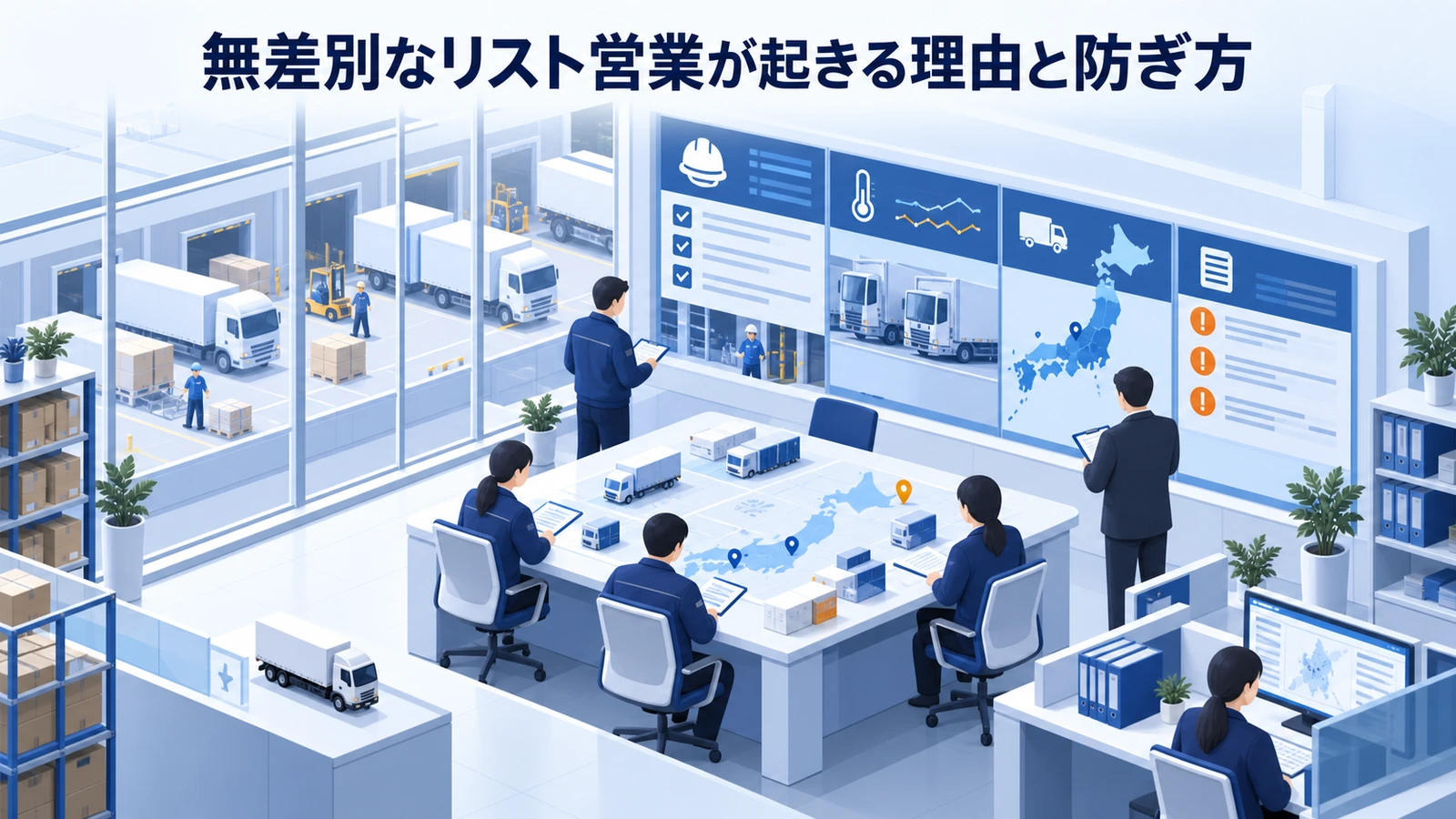 「無差別なリスト営業が起きる理由と防ぎ方」の要点を整理したImage 2.0図解