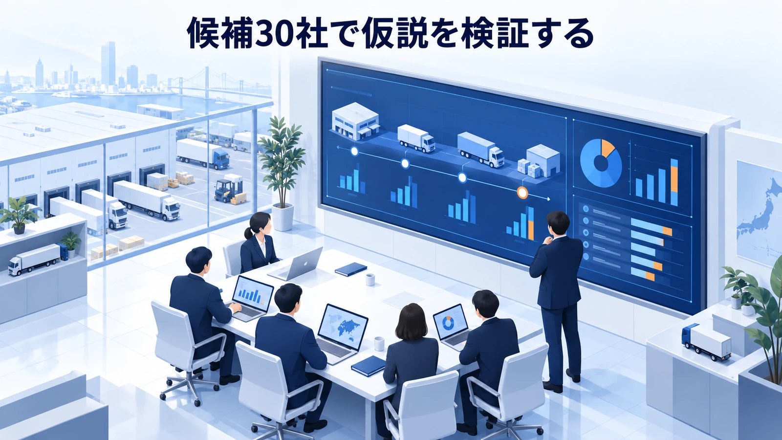 「候補30社で仮説を検証する」の要点を整理したImage 2.0図解
