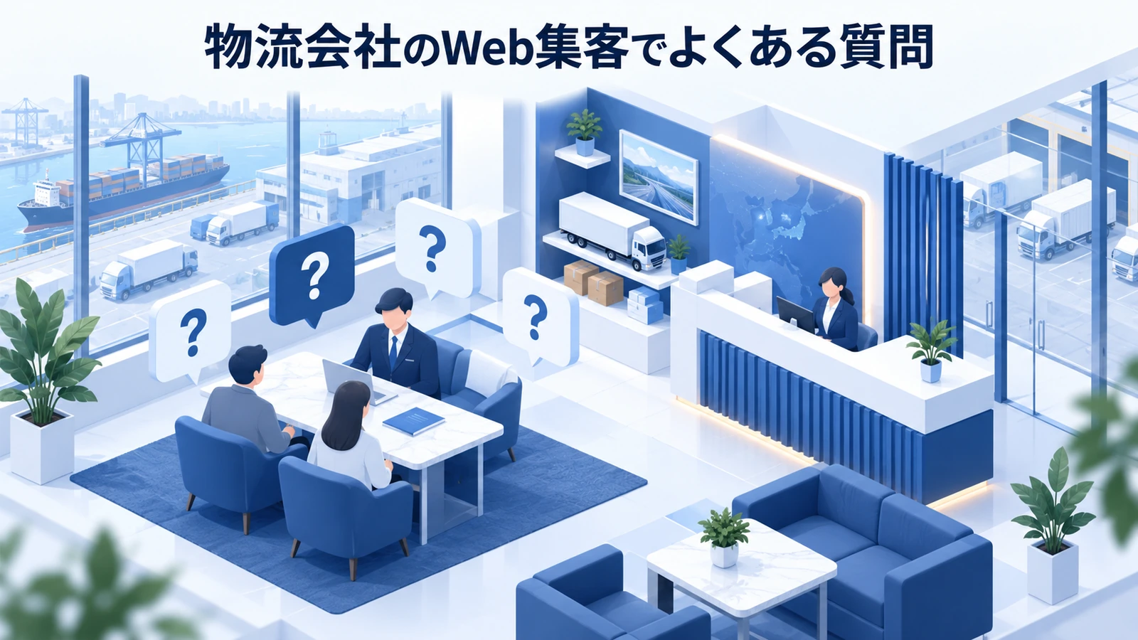 「物流会社のWeb集客でよくある質問」の要点を整理したImage 2.0図解