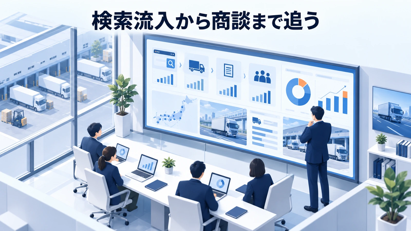 「検索流入から商談まで追う」の要点を整理したImage 2.0図解