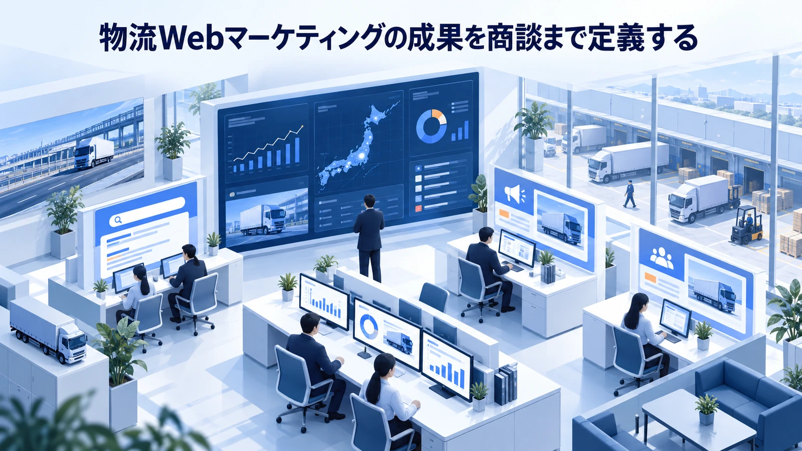 「物流Webマーケティングの成果を商談まで定義する」の要点を整理したImage 2.0図解