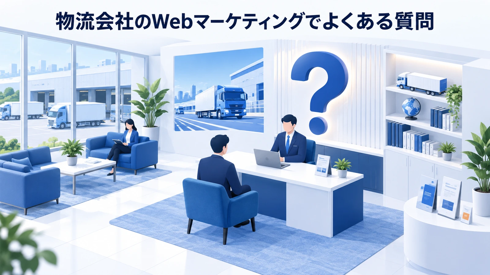 「物流会社のWebマーケティングでよくある質問」の要点を整理したImage 2.0図解