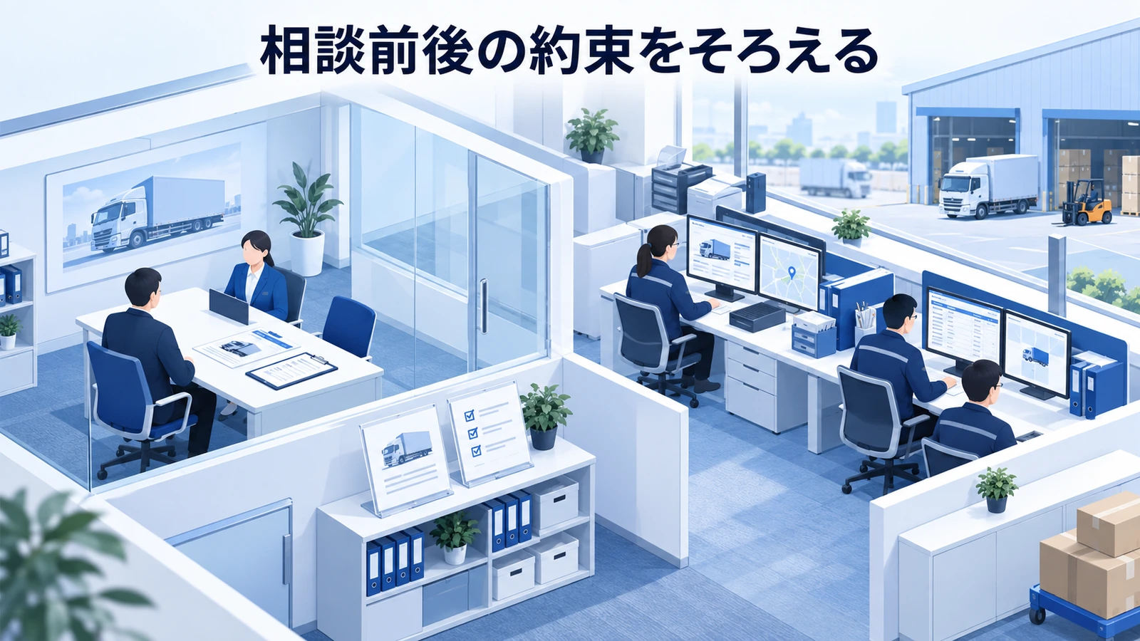 「相談前後の約束をそろえる」の要点を整理したImage 2.0図解