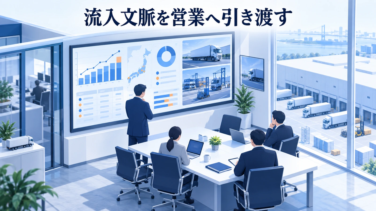 「流入文脈を営業へ引き渡す」の要点を整理したImage 2.0図解