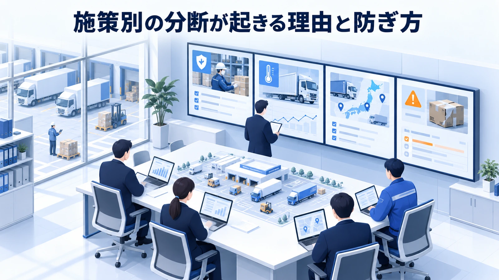 「施策別の分断が起きる理由と防ぎ方」の要点を整理したImage 2.0図解