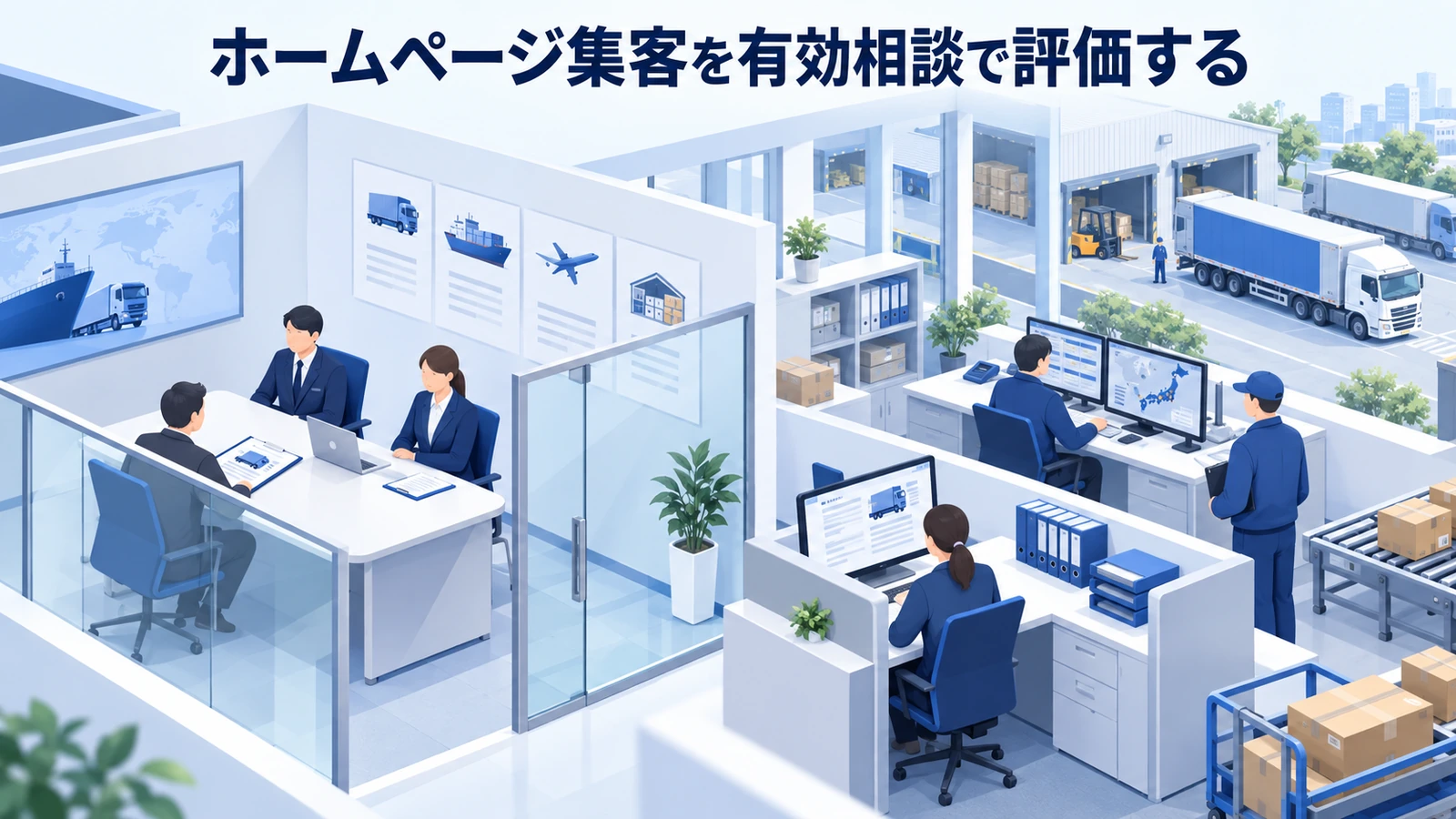 「ホームページ集客を有効相談で評価する」の要点を整理したImage 2.0図解