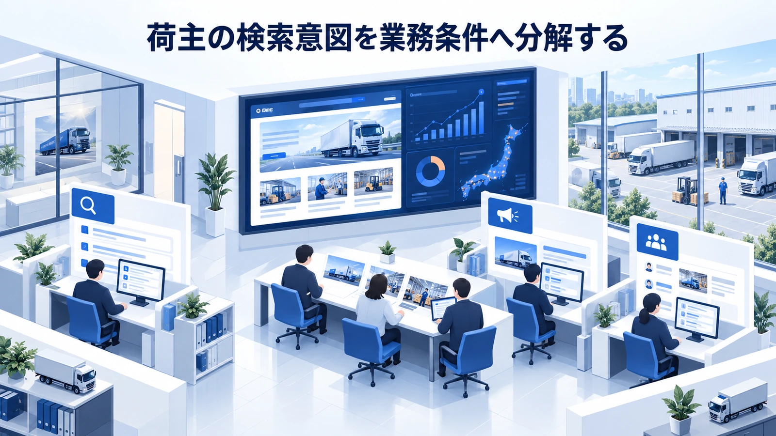 「荷主の検索意図を業務条件へ分解する」の要点を整理したImage 2.0図解