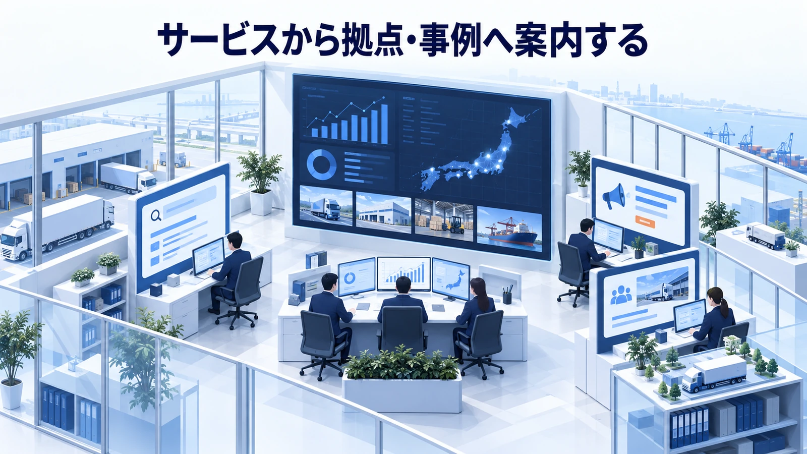 「サービスから拠点・事例へ案内する」の要点を整理したImage 2.0図解
