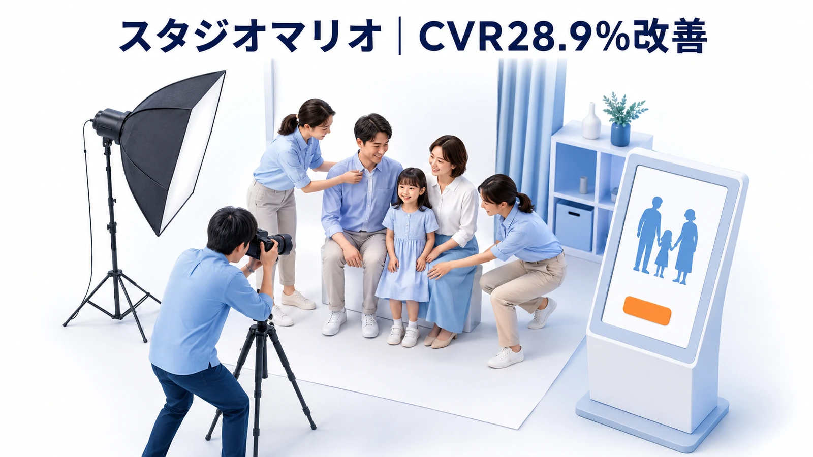 スタジオマリオ｜メインビジュアルの出し分けでCVR28.9％改善のLP改善成功事例