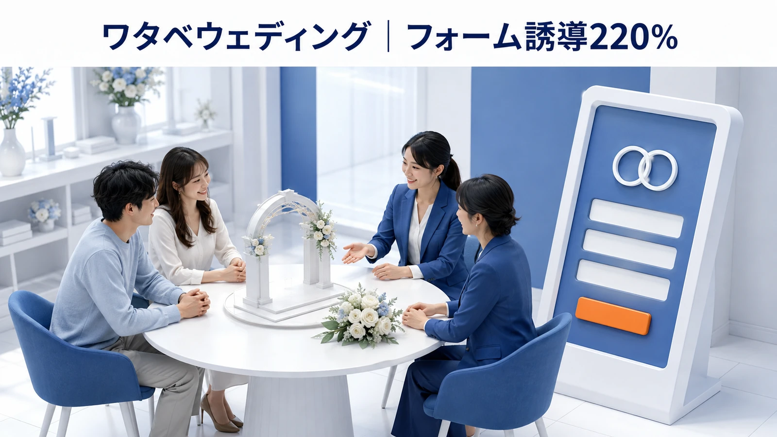 ワタベウェディング｜フォーム誘導220％・来店予約154％のLP改善成功事例