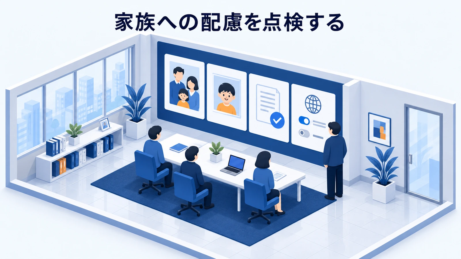 家族への配慮を点検する