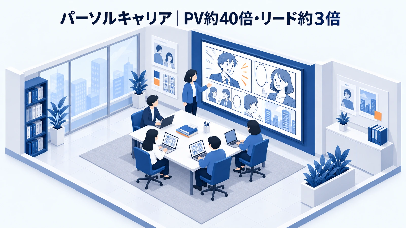 パーソルキャリアの漫画広告事例