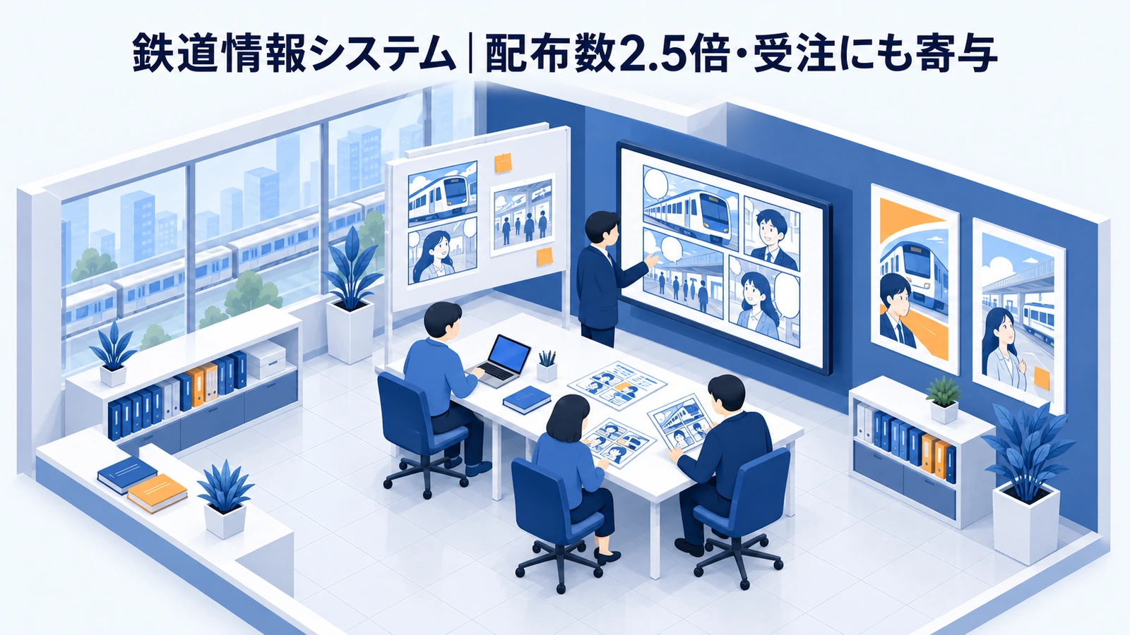 鉄道情報システムの漫画広告事例