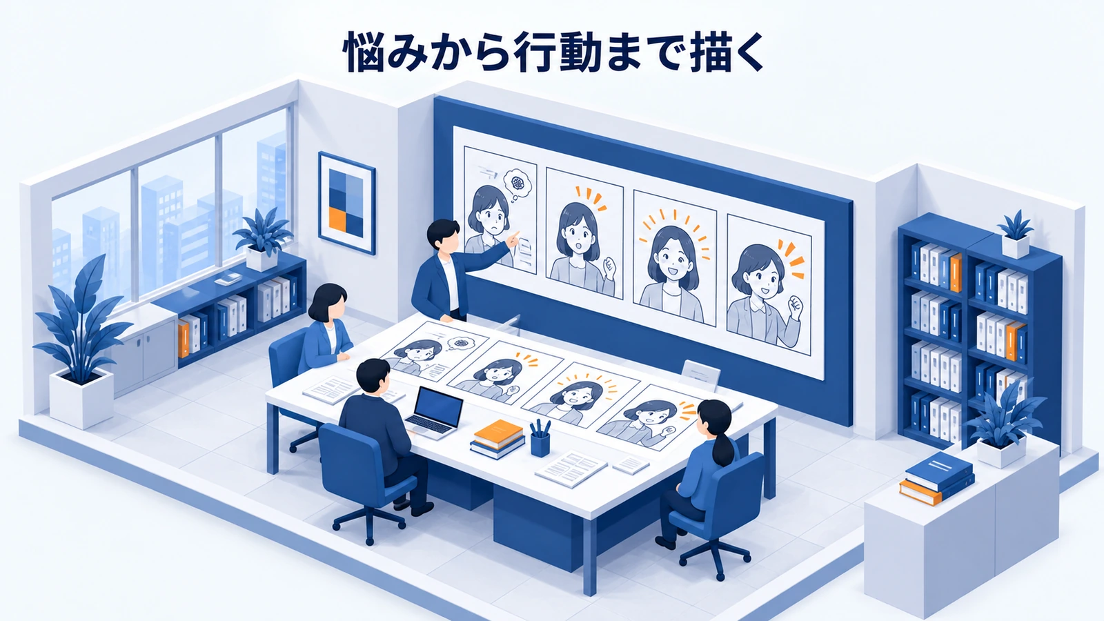 悩みから行動まで描く
