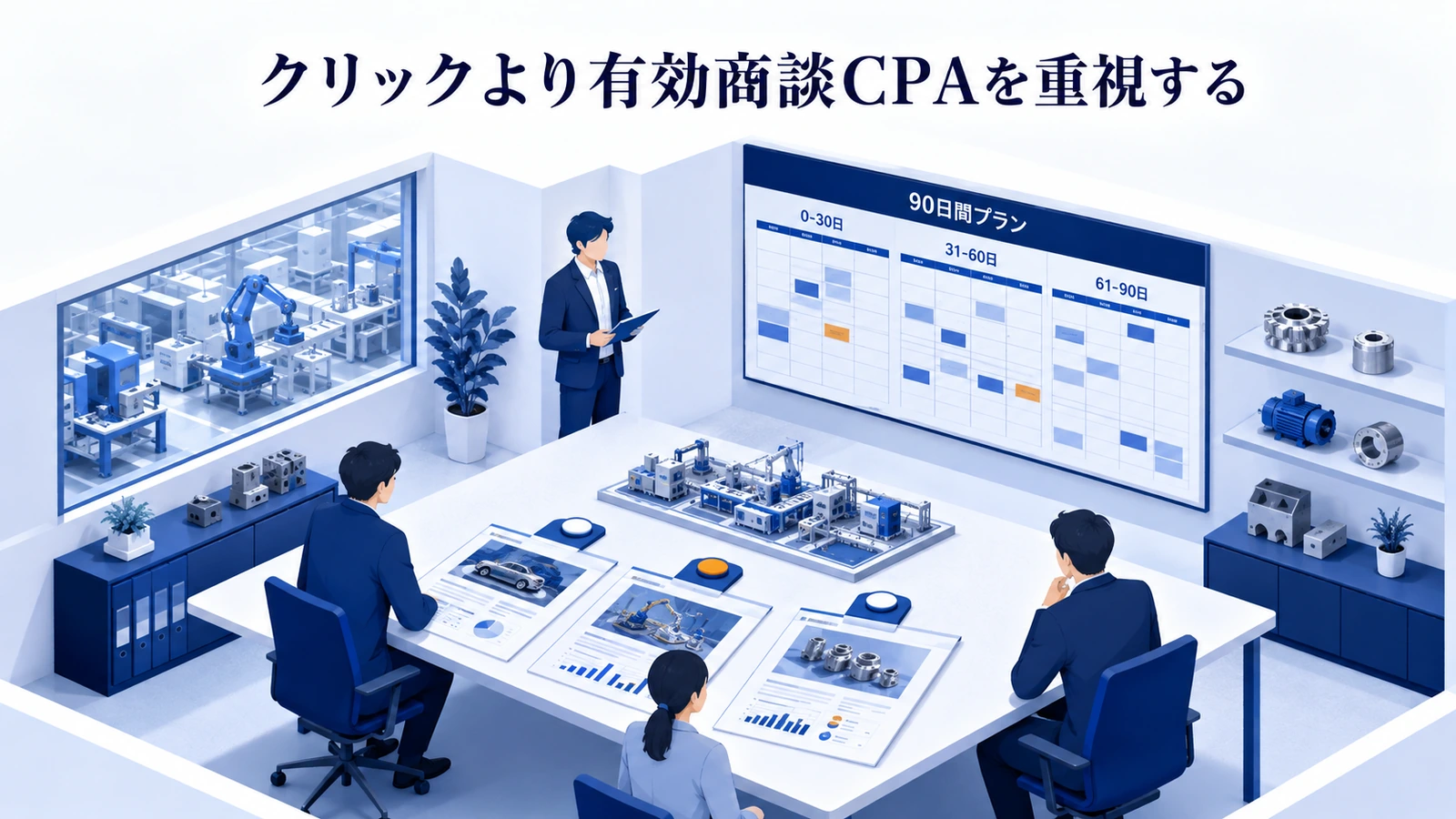 「クリックより有効商談CPAを重視する」の要点を整理したImage 2.0図解