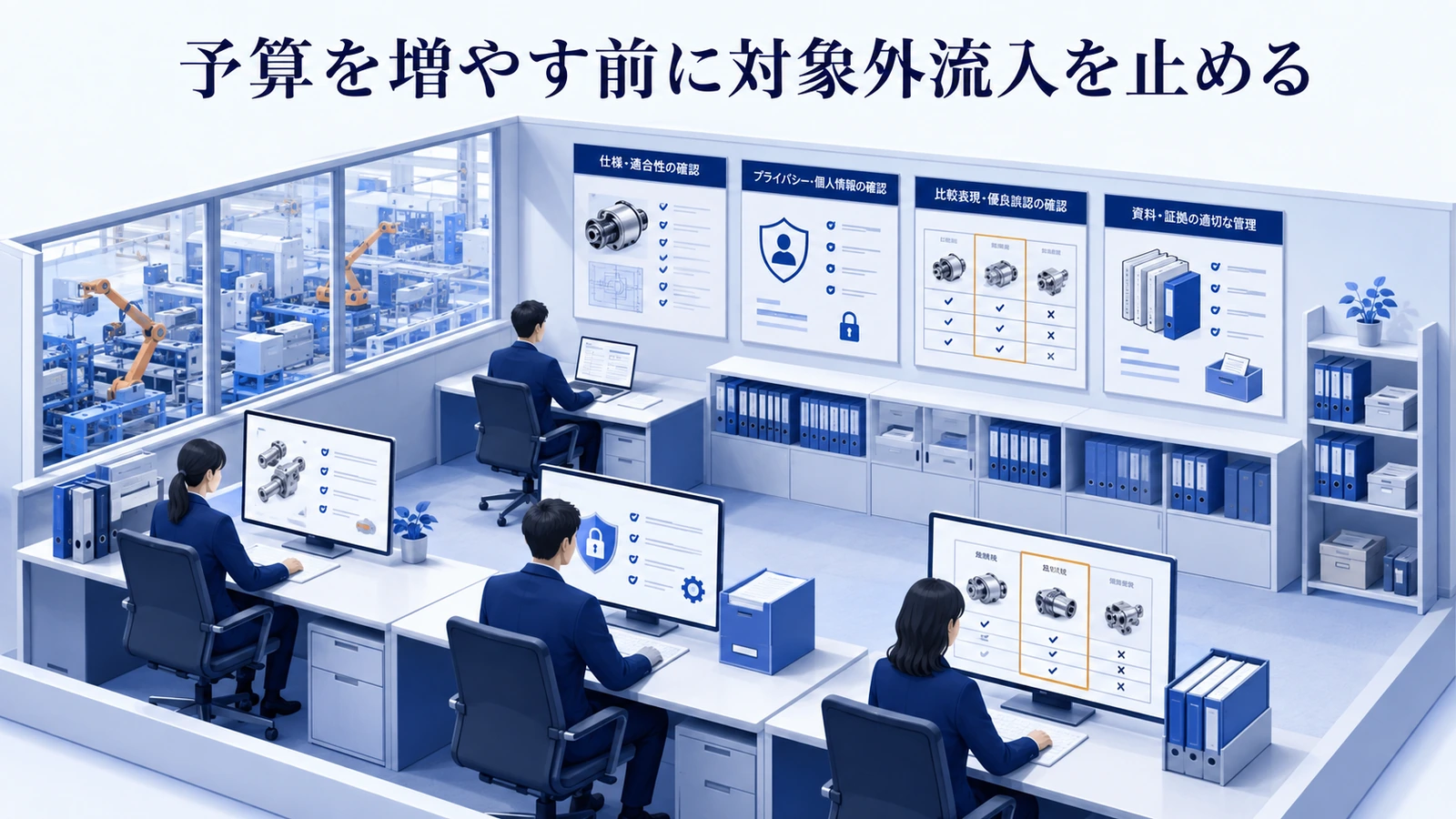 「予算を増やす前に対象外流入を止める」の要点を整理したImage 2.0図解