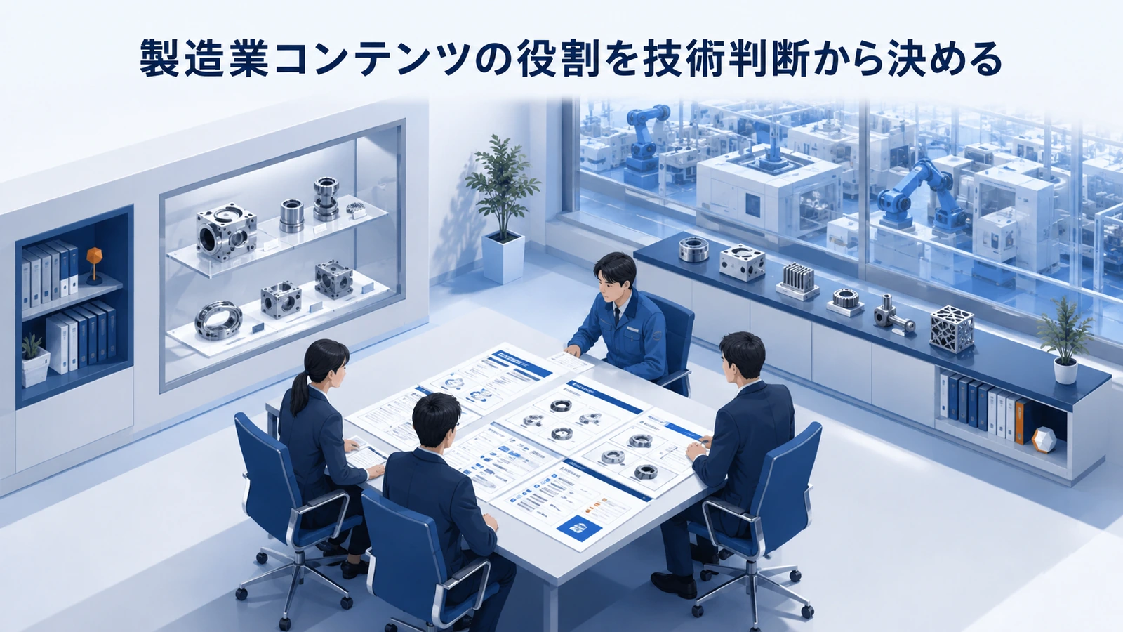 「製造業コンテンツの役割を技術判断から決める」の要点を整理したImage 2.0図解