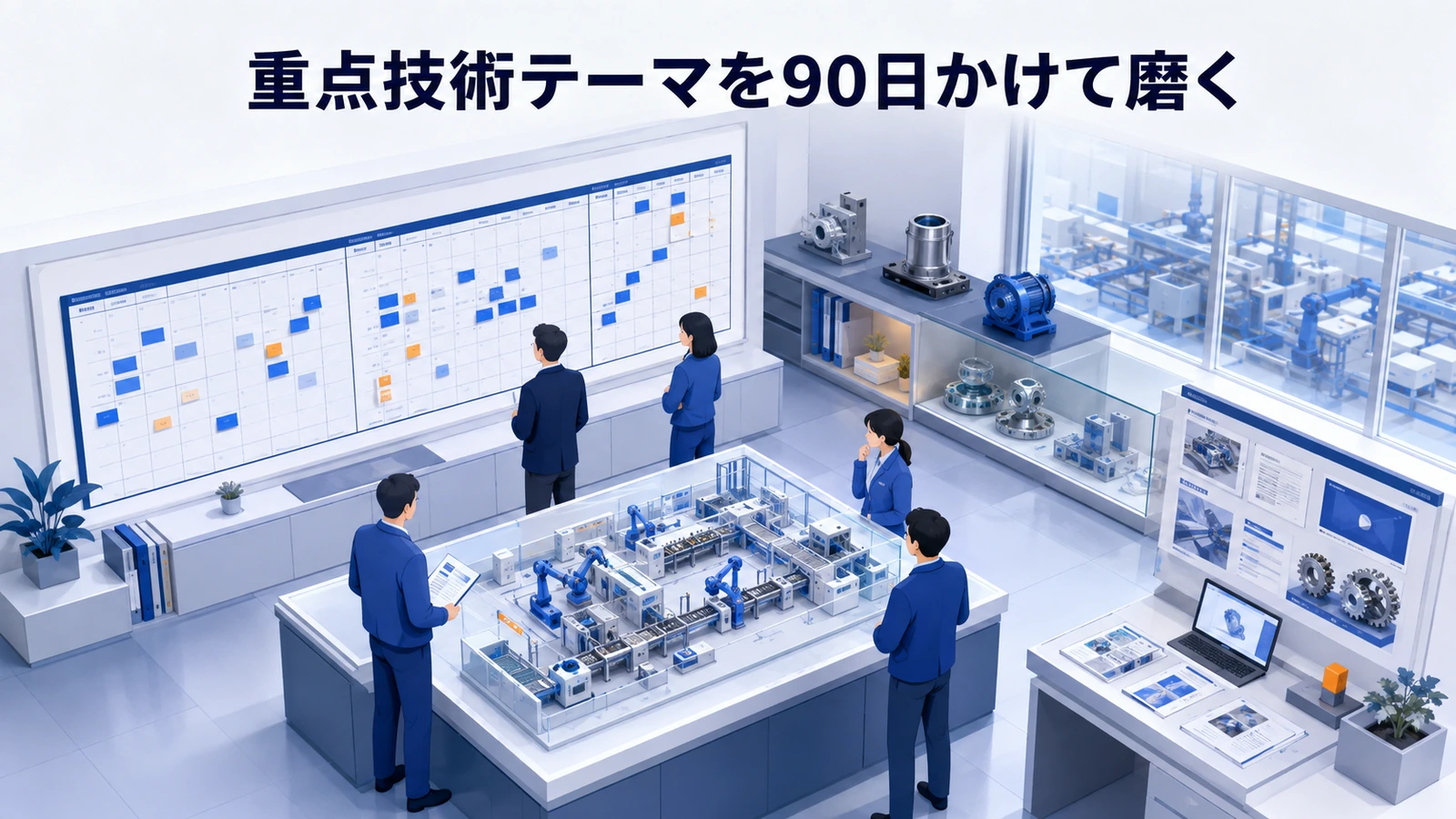 「重点技術テーマを90日かけて磨く」の要点を整理したImage 2.0図解