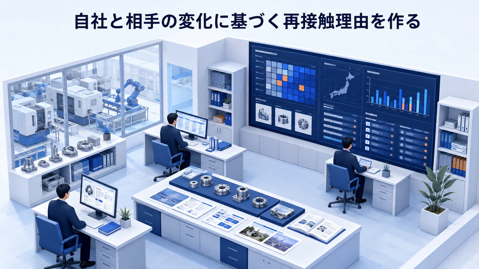 「自社と相手の変化に基づく再接触理由を作る」の要点を整理したImage 2.0図解