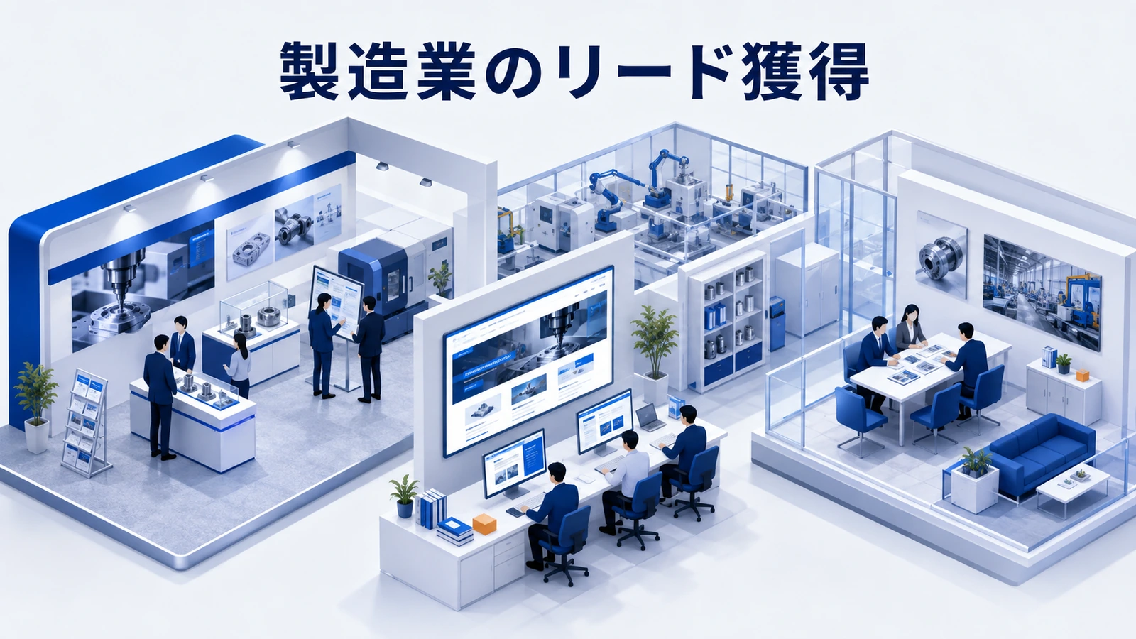 製造業のリード獲得｜展示会・Web・広告を商談へつなぐ