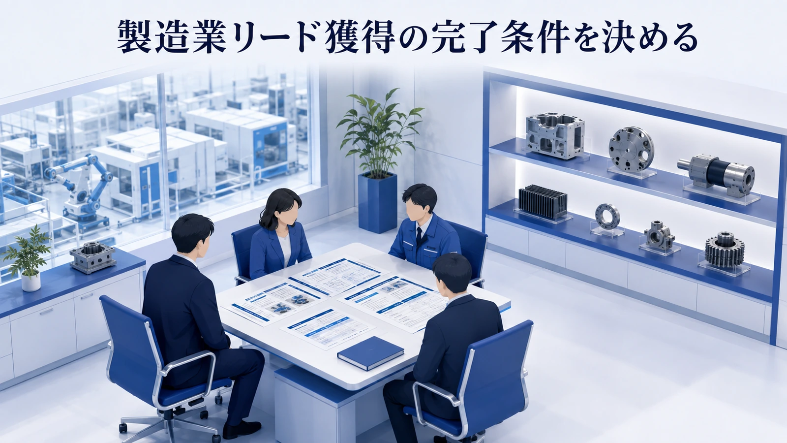 「製造業リード獲得の完了条件を決める」の要点を整理したImage 2.0図解