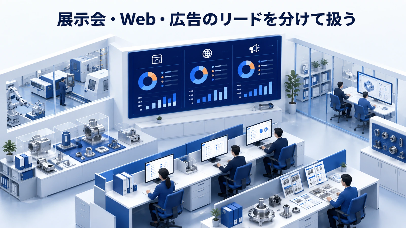 「展示会・Web・広告のリードを分けて扱う」の要点を整理したImage 2.0図解