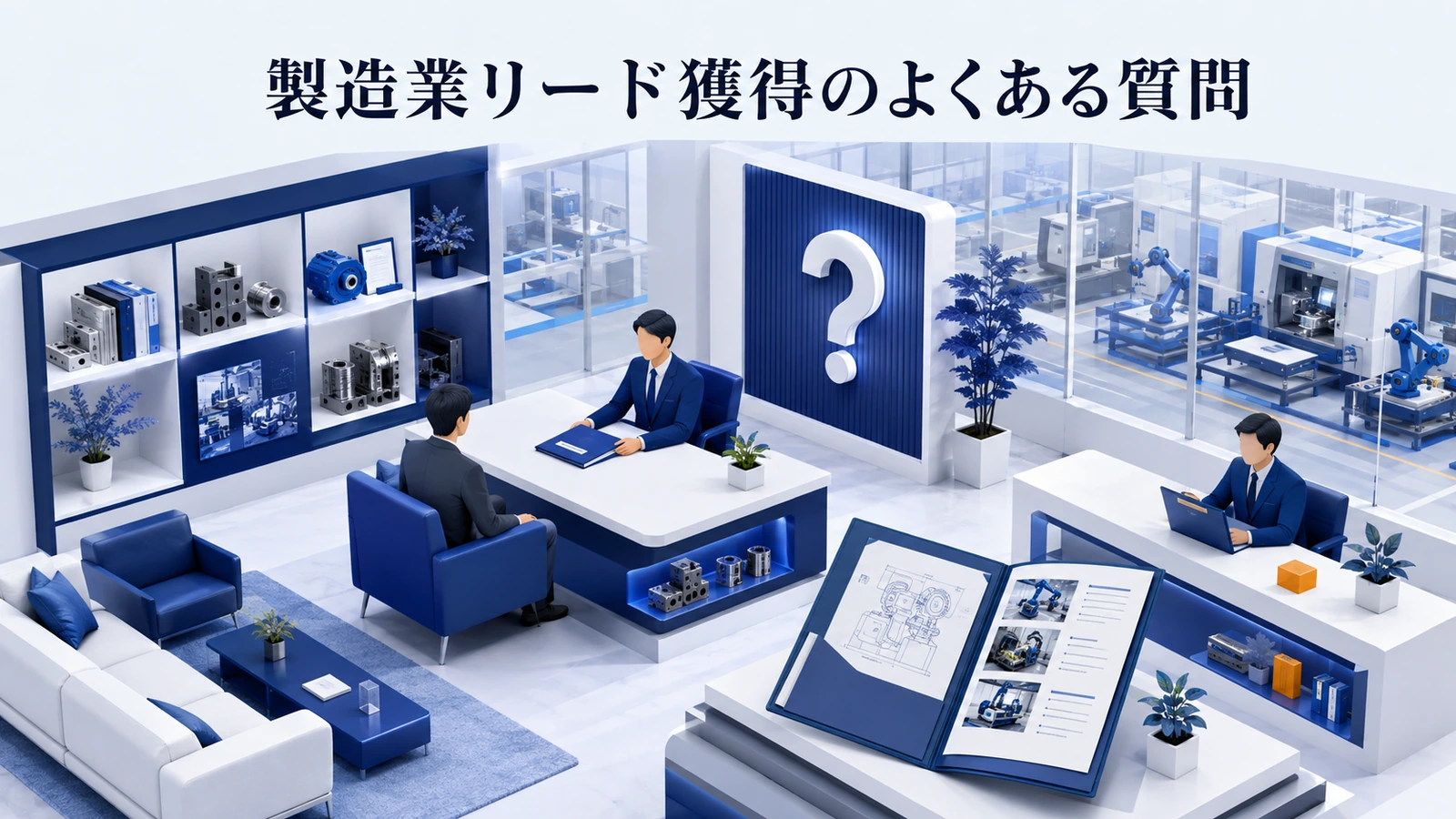 「製造業リード獲得のよくある質問」の要点を整理したImage 2.0図解