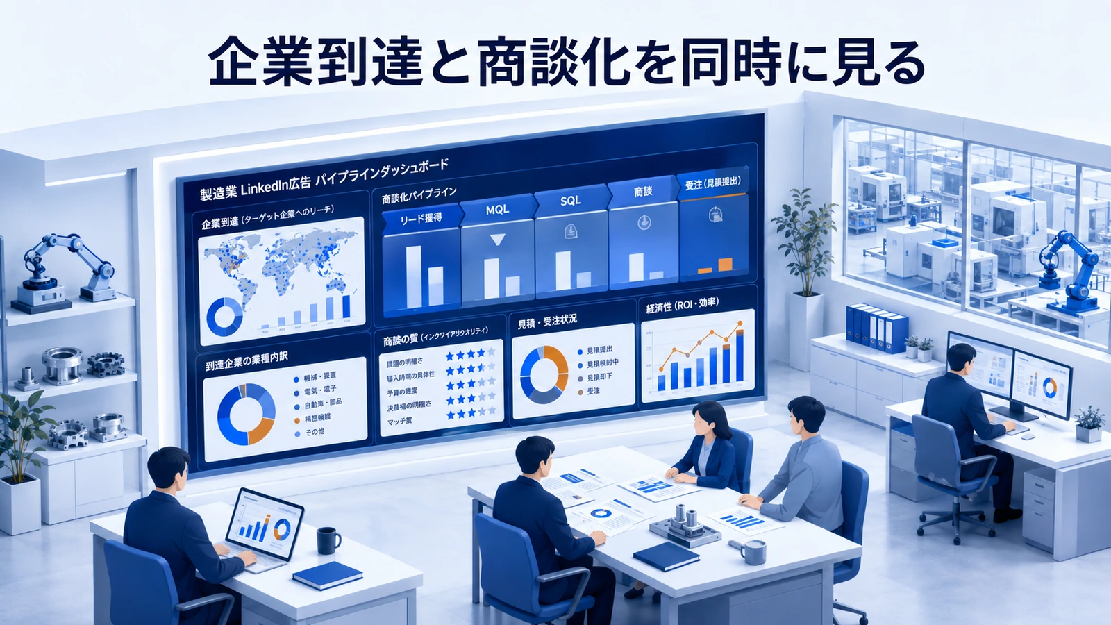 「企業到達と商談化を同時に見る」の要点を整理したImage 2.0図解