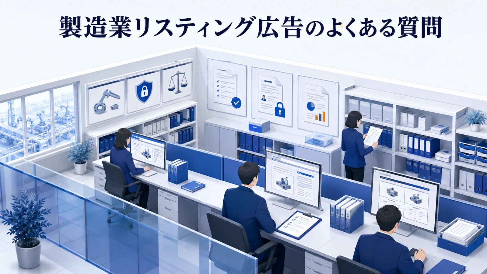 「製造業リスティング広告のよくある質問」の要点を整理したImage 2.0図解