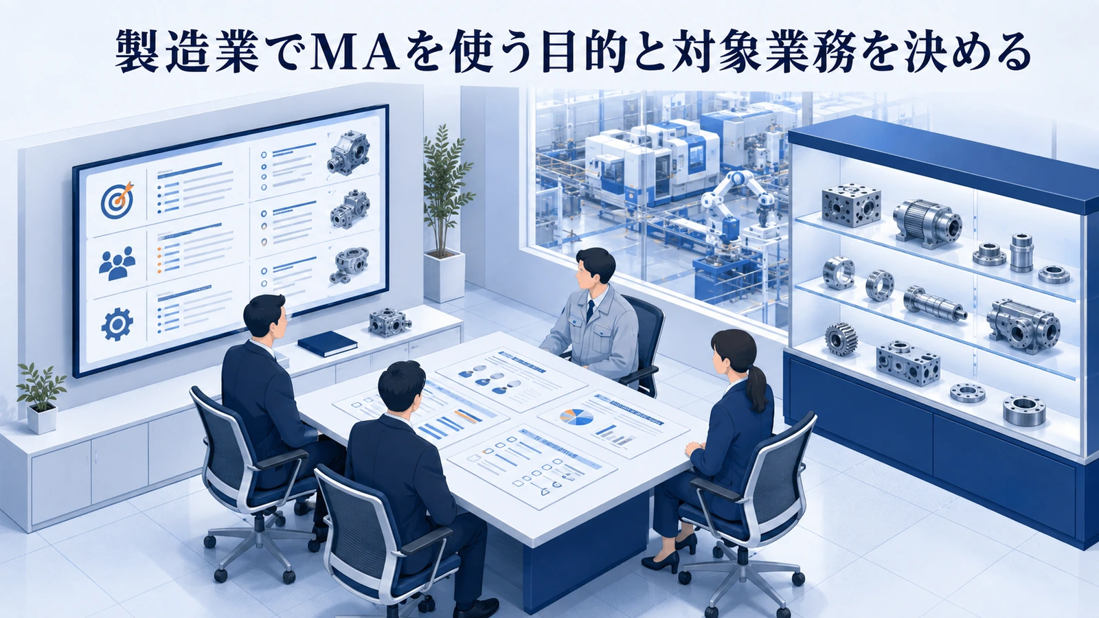 「製造業でMAを使う目的と対象業務を決める」の要点を整理したImage 2.0図解