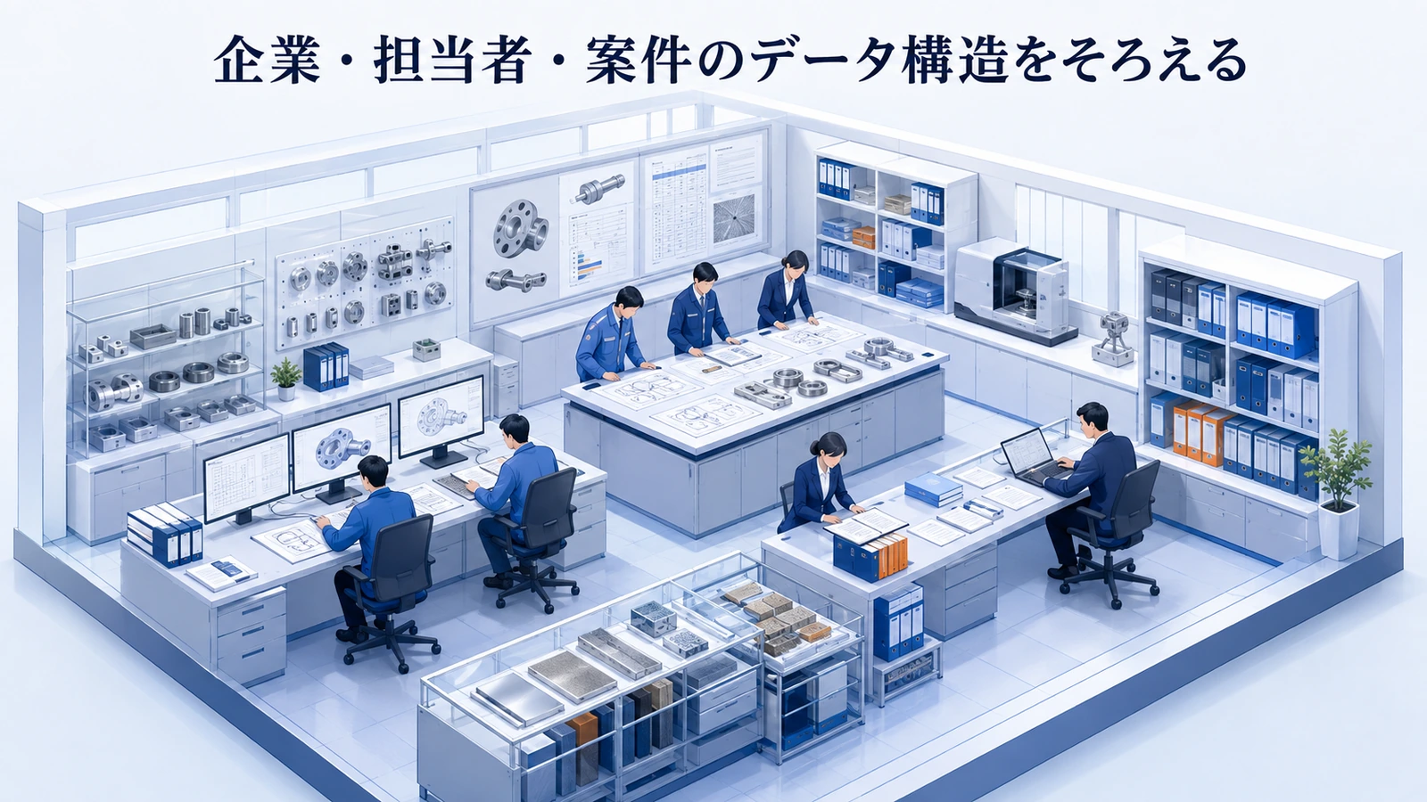 「企業・担当者・案件のデータ構造をそろえる」の要点を整理したImage 2.0図解