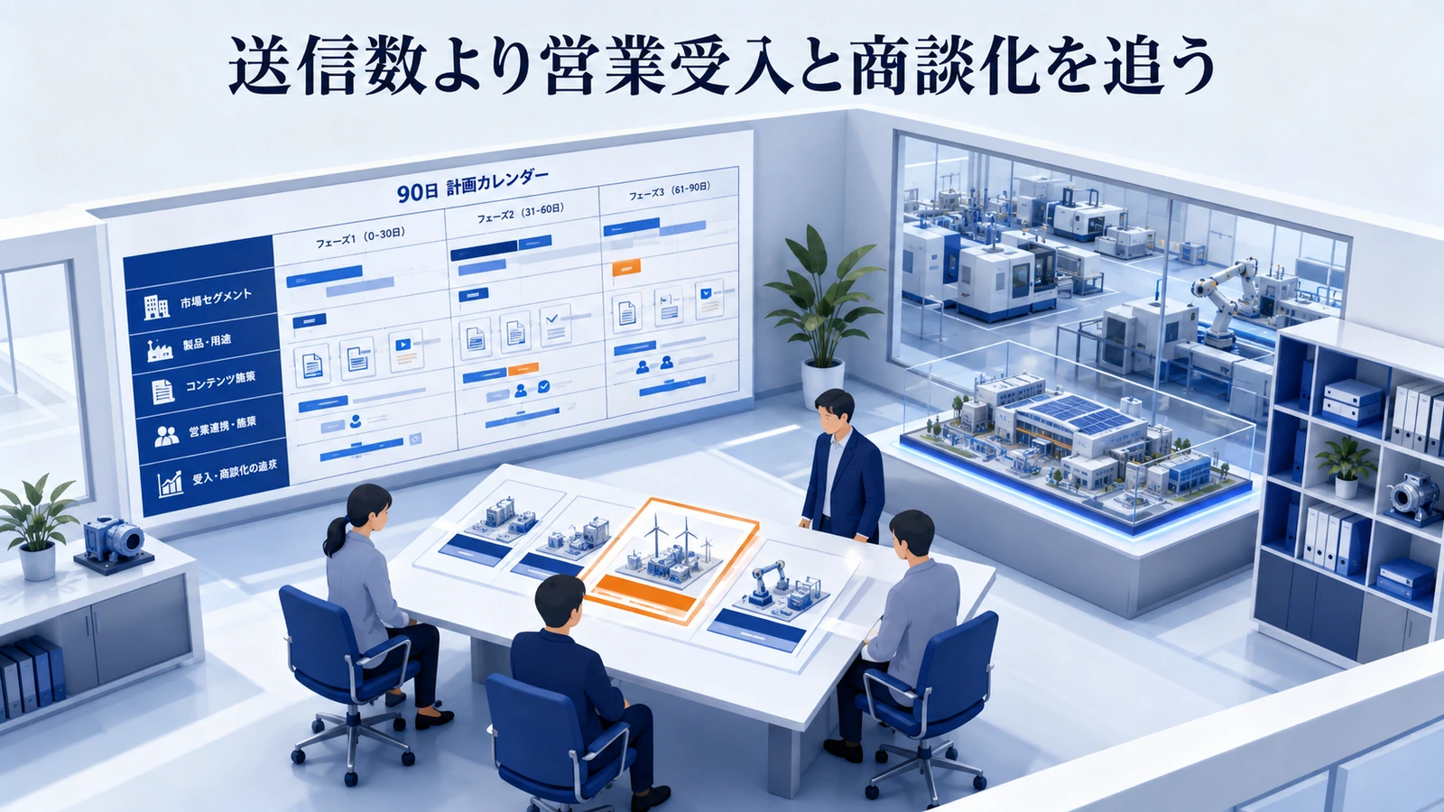 「送信数より営業受入と商談化を追う」の要点を整理したImage 2.0図解