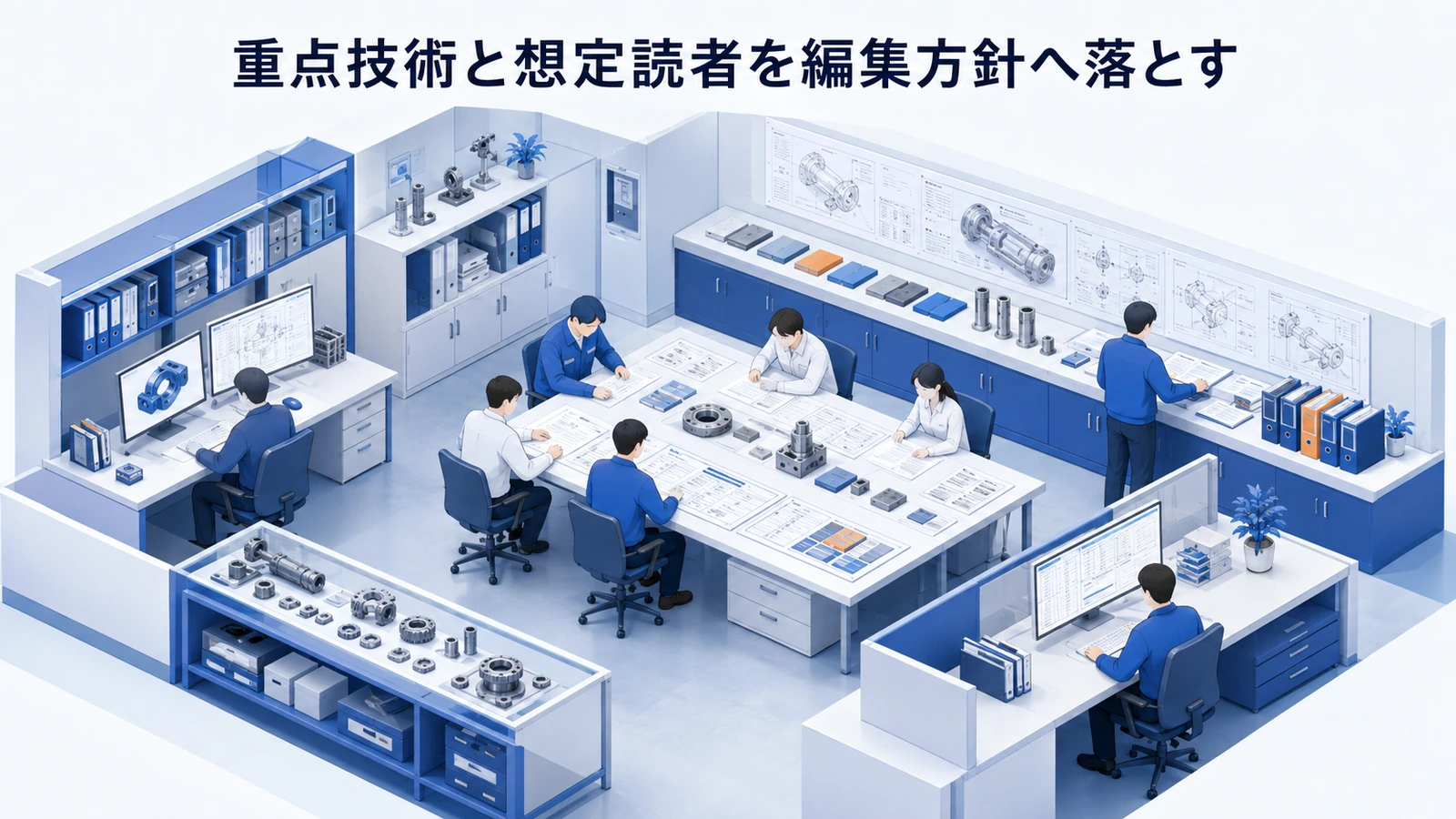 「重点技術と想定読者を編集方針へ落とす」の要点を整理したImage 2.0図解