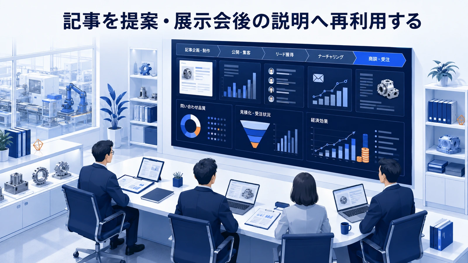 「記事を提案・展示会後の説明へ再利用する」の要点を整理したImage 2.0図解