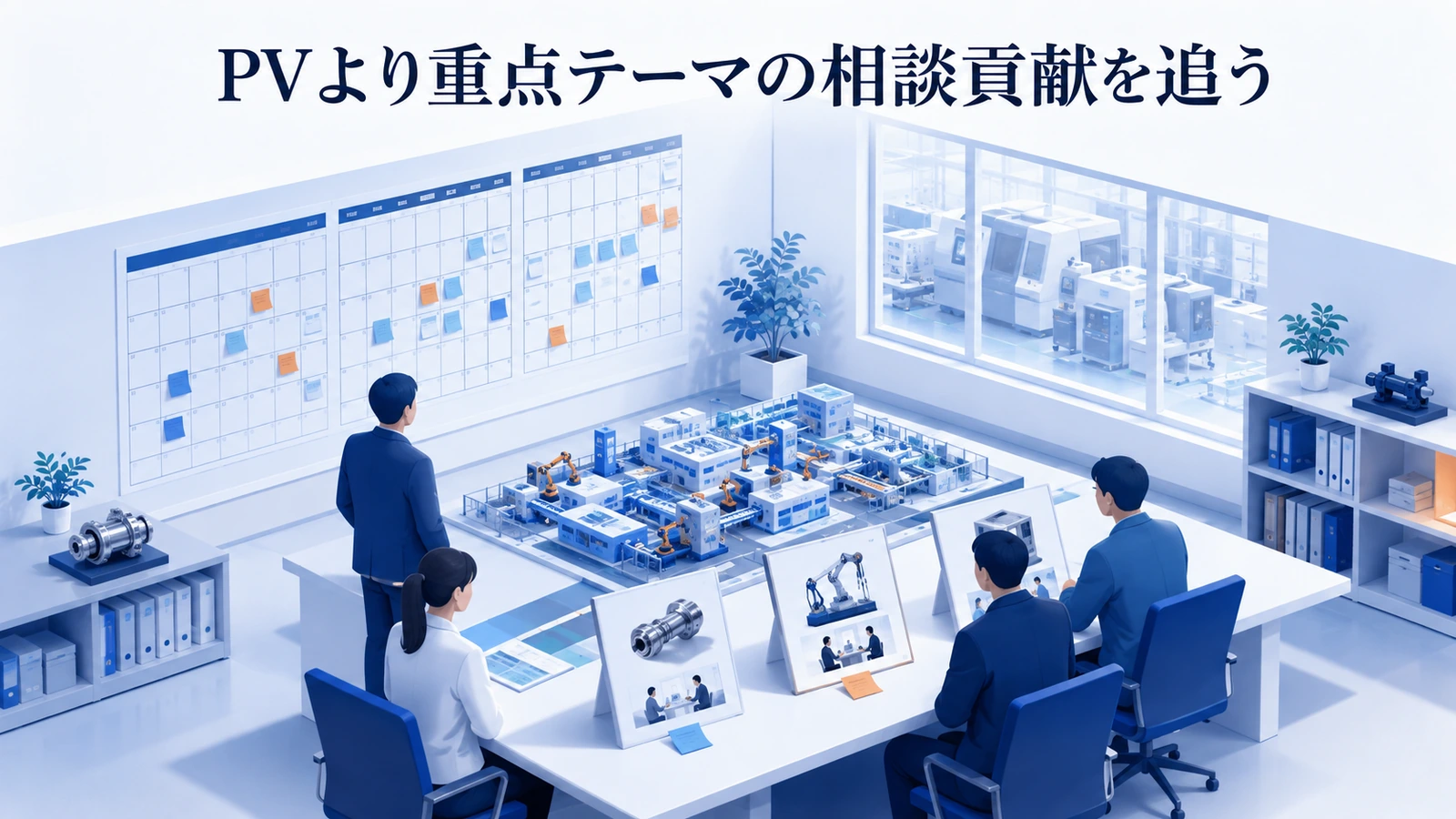 「PVより重点テーマの相談貢献を追う」の要点を整理したImage 2.0図解