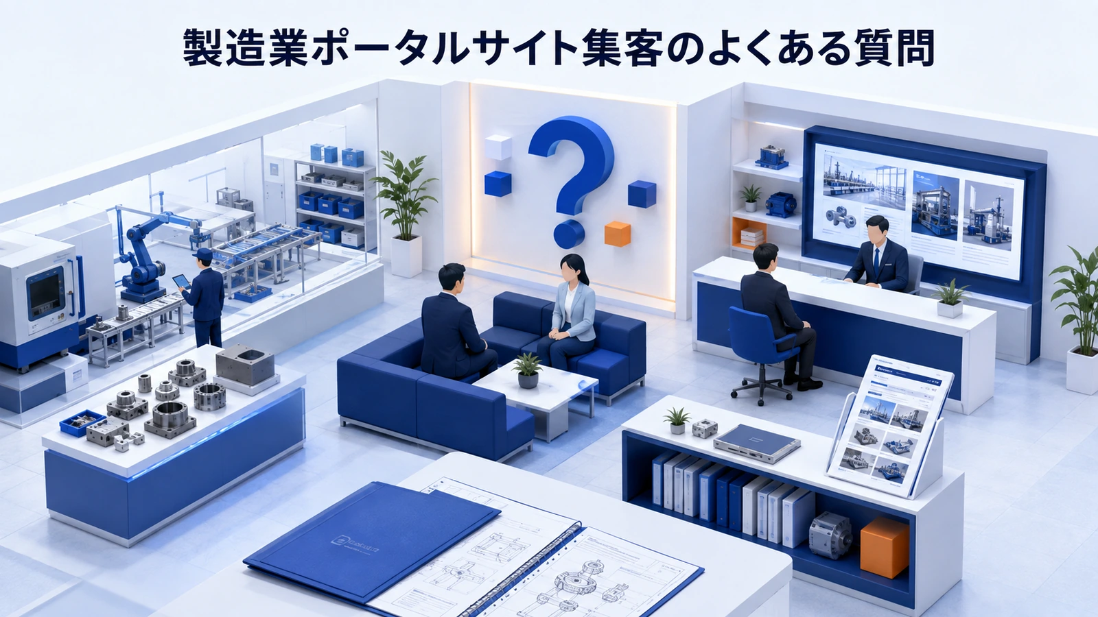 「製造業ポータルサイト集客のよくある質問」の要点を整理したImage 2.0図解