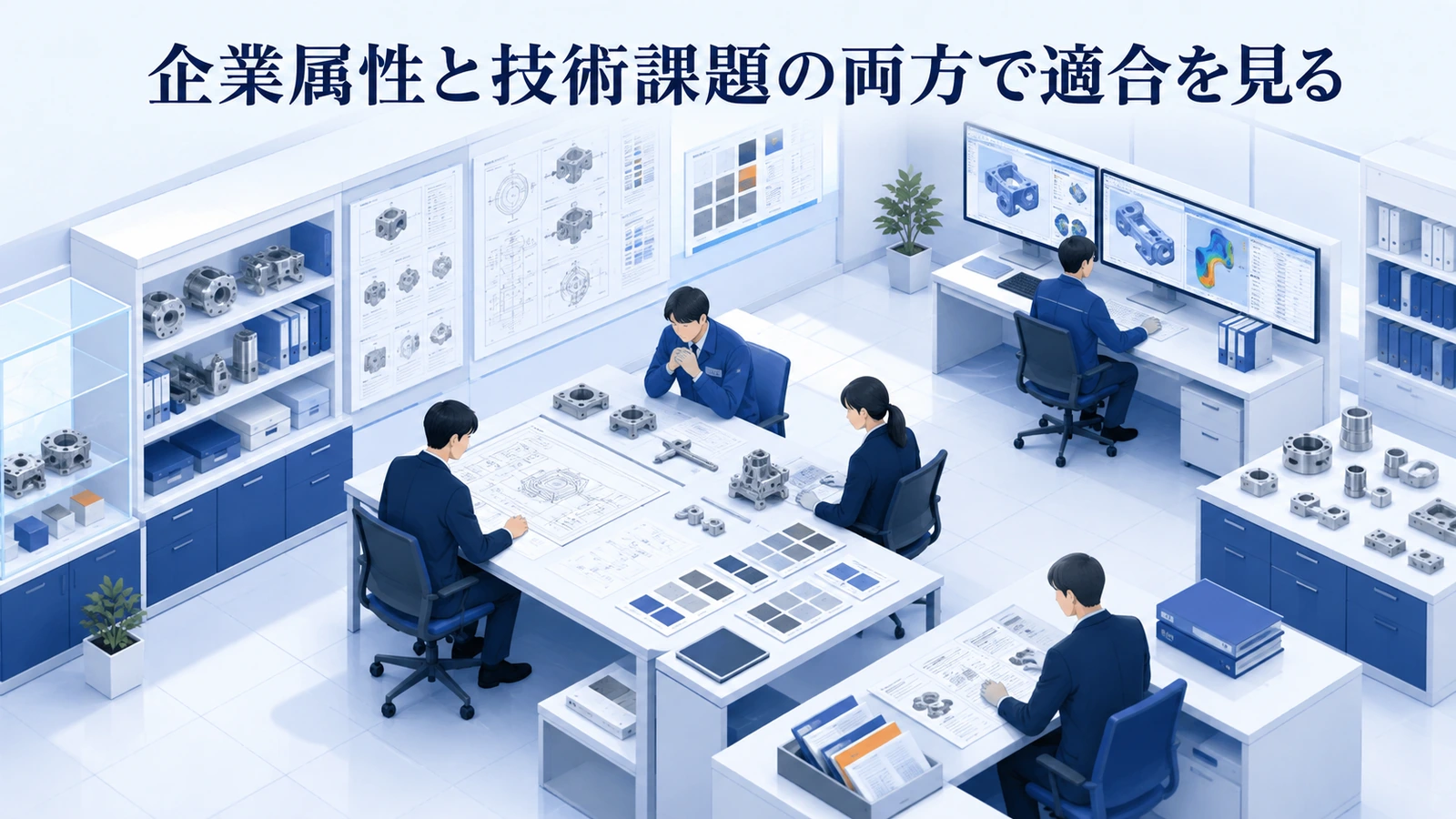 「企業属性と技術課題の両方で適合を見る」の要点を整理したImage 2.0図解