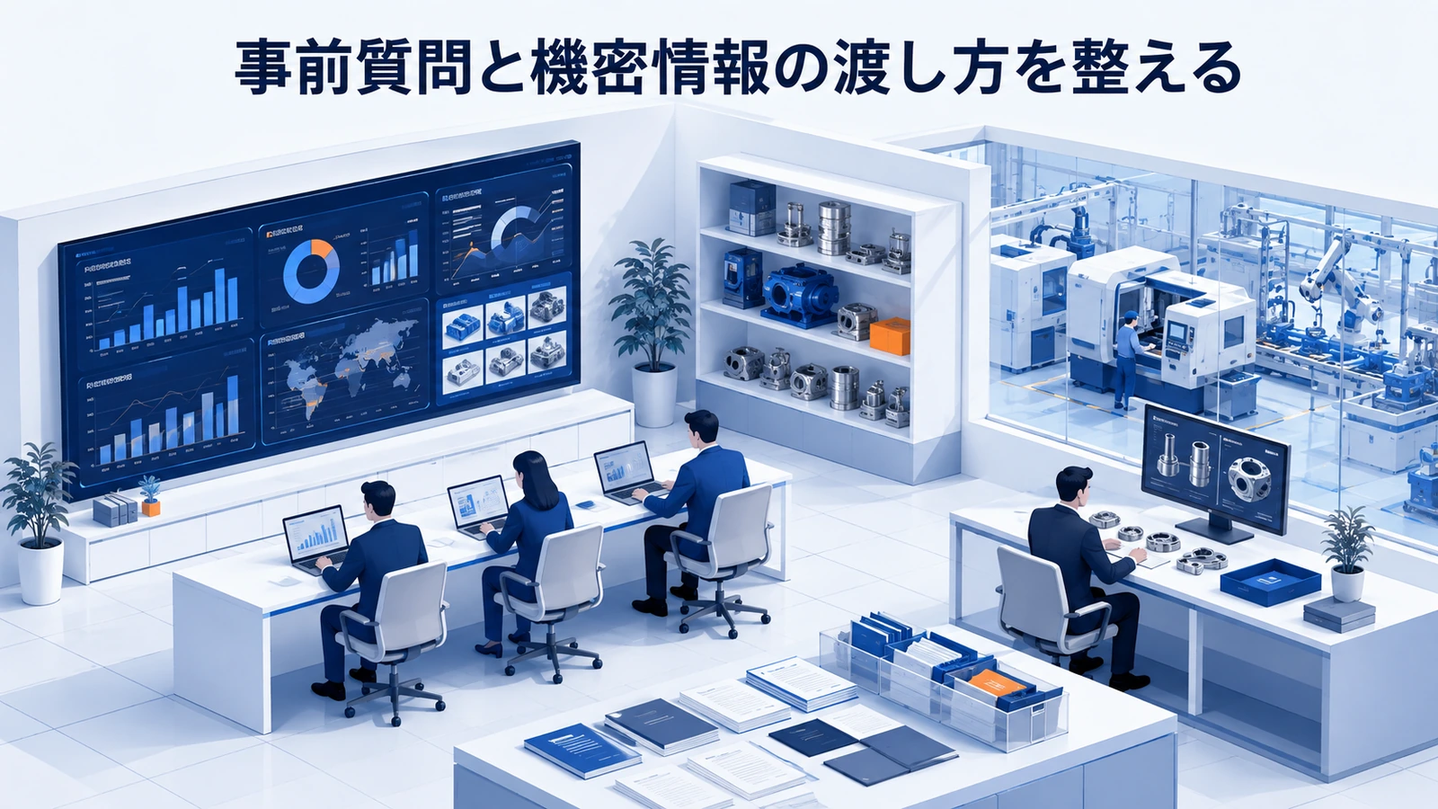 「事前質問と機密情報の渡し方を整える」の要点を整理したImage 2.0図解