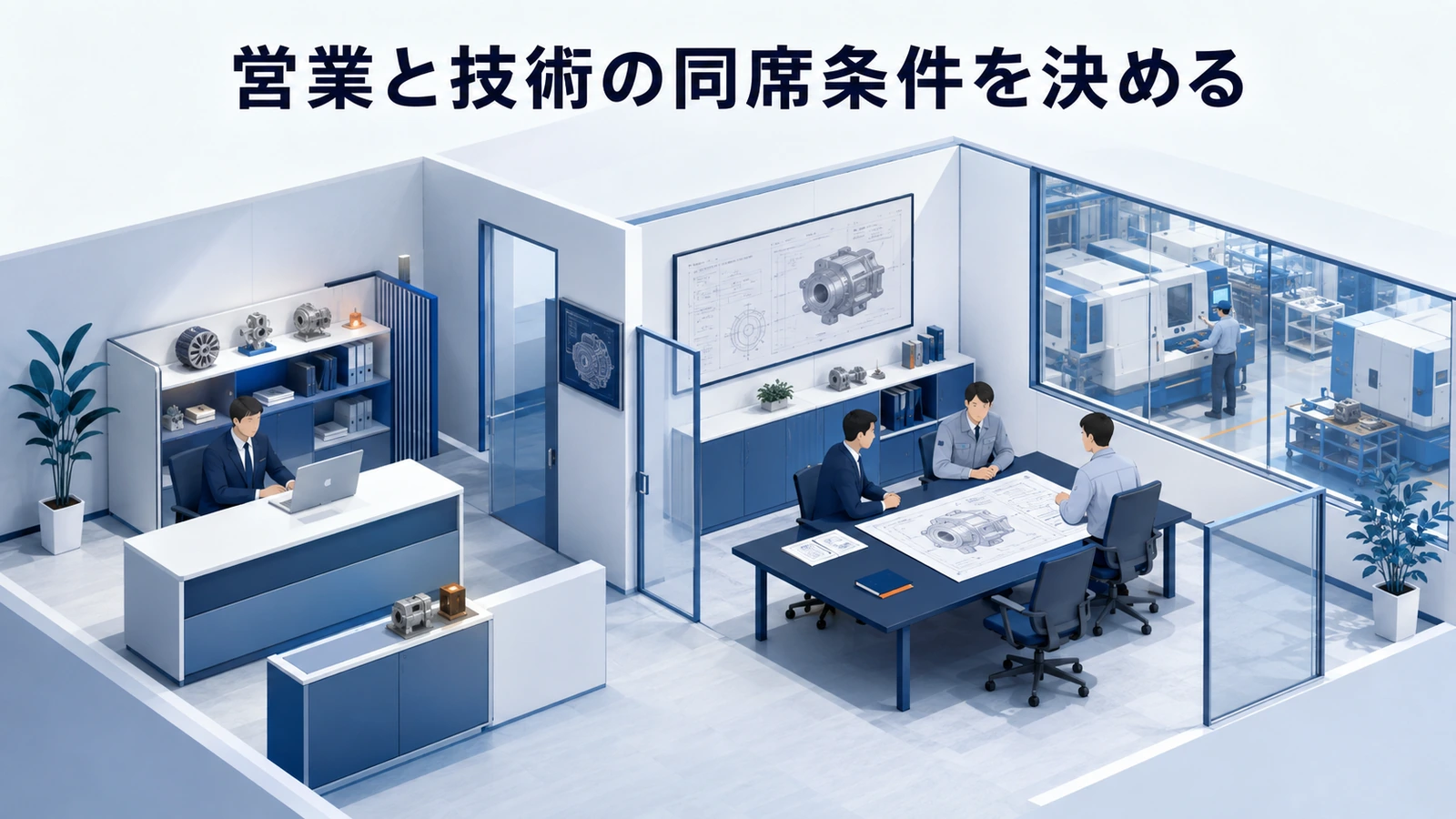 「営業と技術の同席条件を決める」の要点を整理したImage 2.0図解