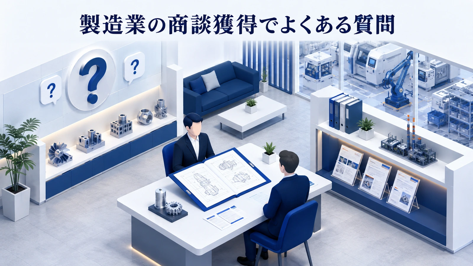 「製造業の商談獲得でよくある質問」の要点を整理したImage 2.0図解