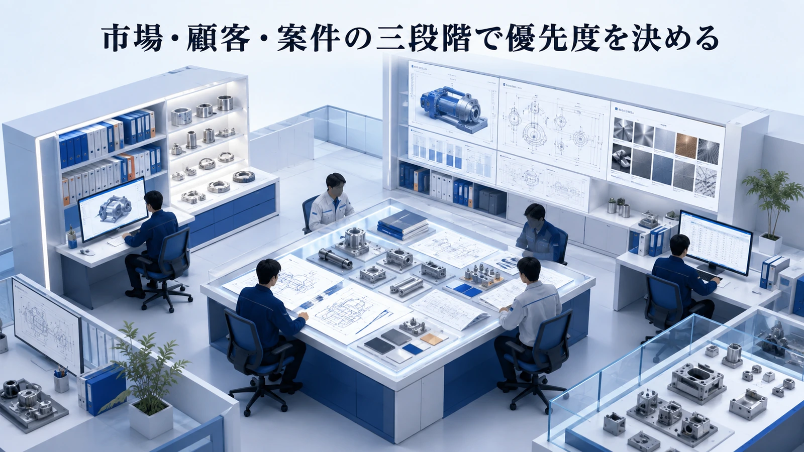 「市場・顧客・案件の三段階で優先度を決める」の要点を整理したImage 2.0図解