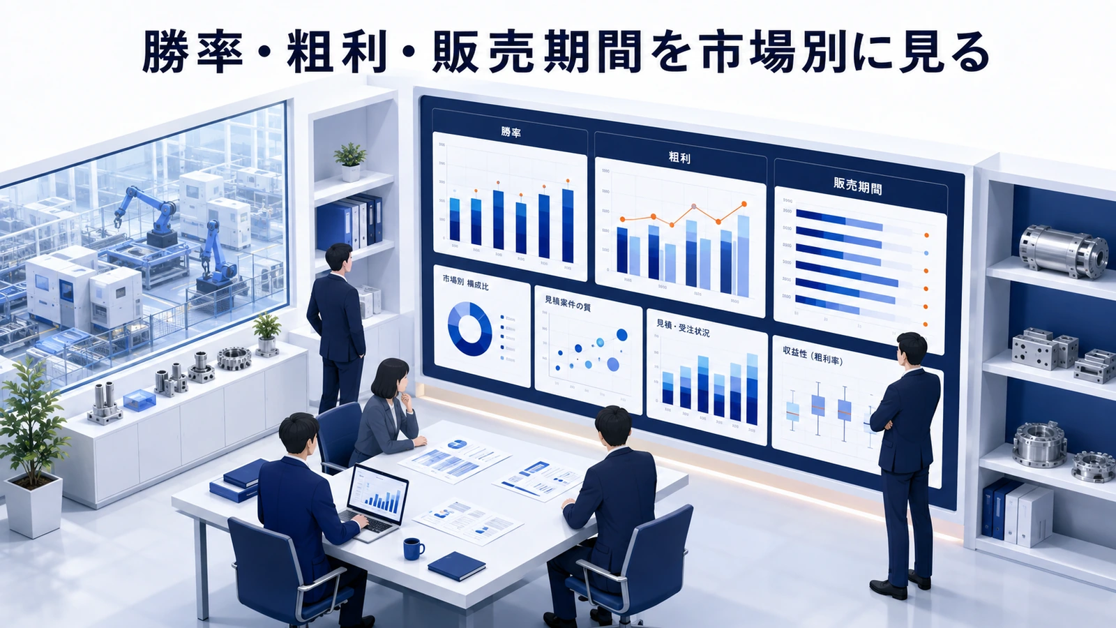 「勝率・粗利・販売期間を市場別に見る」の要点を整理したImage 2.0図解